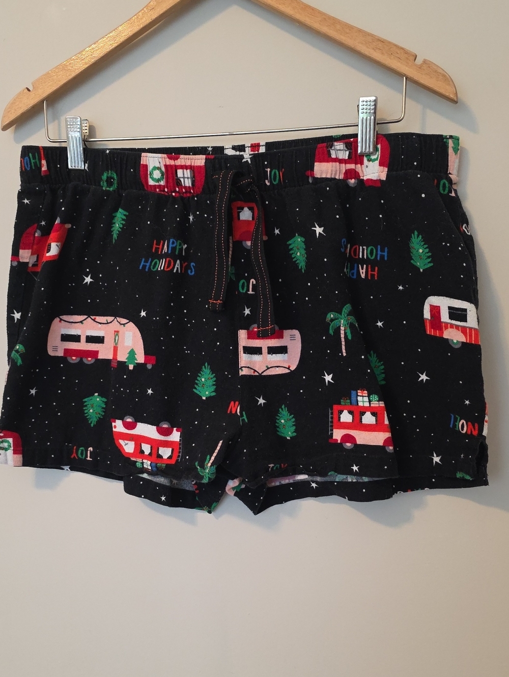 Old Navy Holiday Camper Flannel Boxer Shorts L